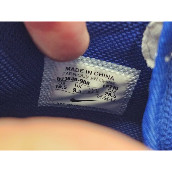 ALK Men's 10.5 Nike Air Force 1 High Royal Blue Inverse Full Canvas Sneakers EUC - Picture 8 of 10